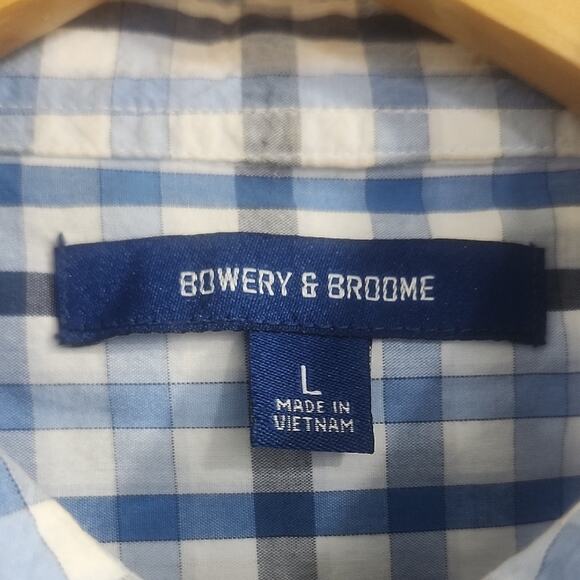 Classic Blue and White Plaid Men's Shirt - Picture 2 of 13